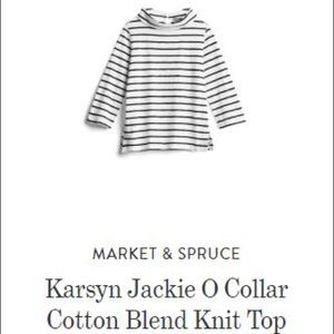 Market & Spruce Cotton Blend Knit Top.
